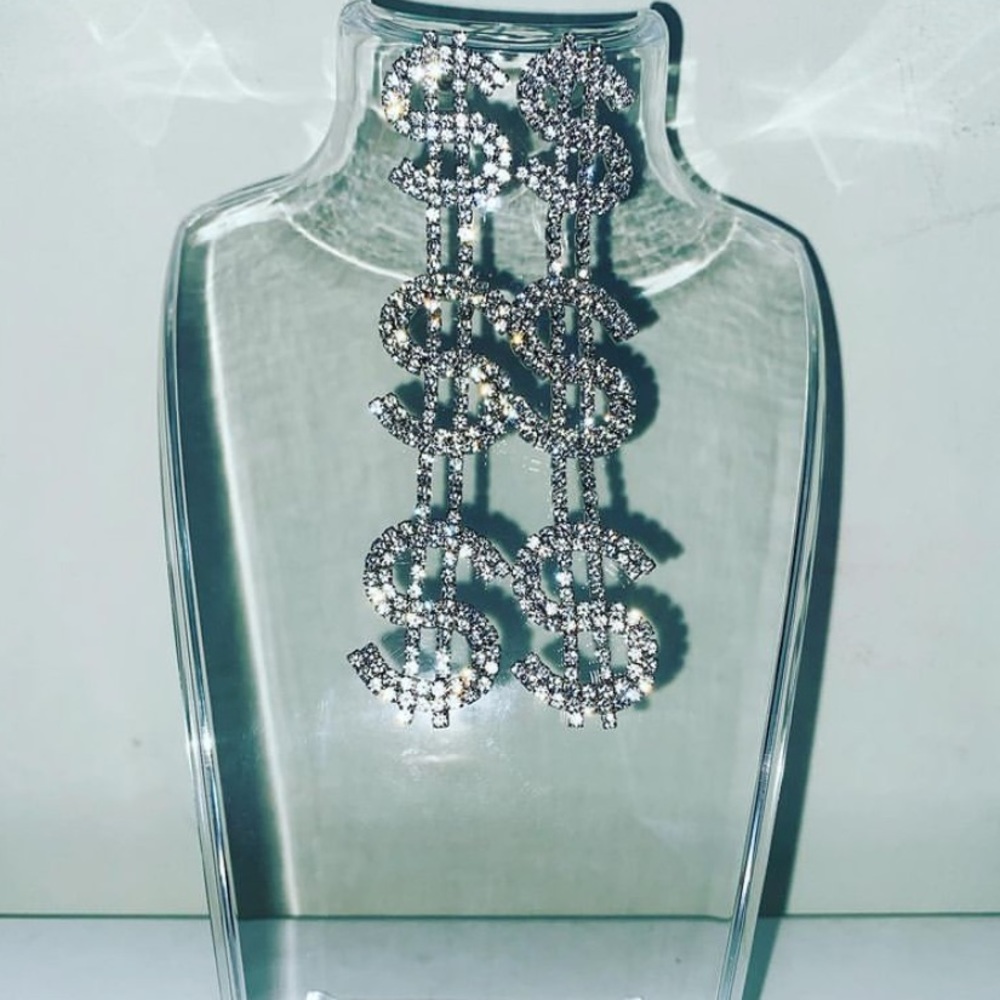 Money chandelier earrings